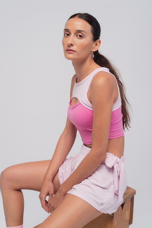 top de running rosa con copas para mujer, Golovy