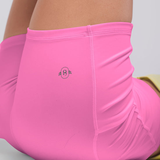 Malla corta de running rosa para mujer con bolsillo, Golovy
